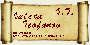 Vuleta Teofanov vizit kartica